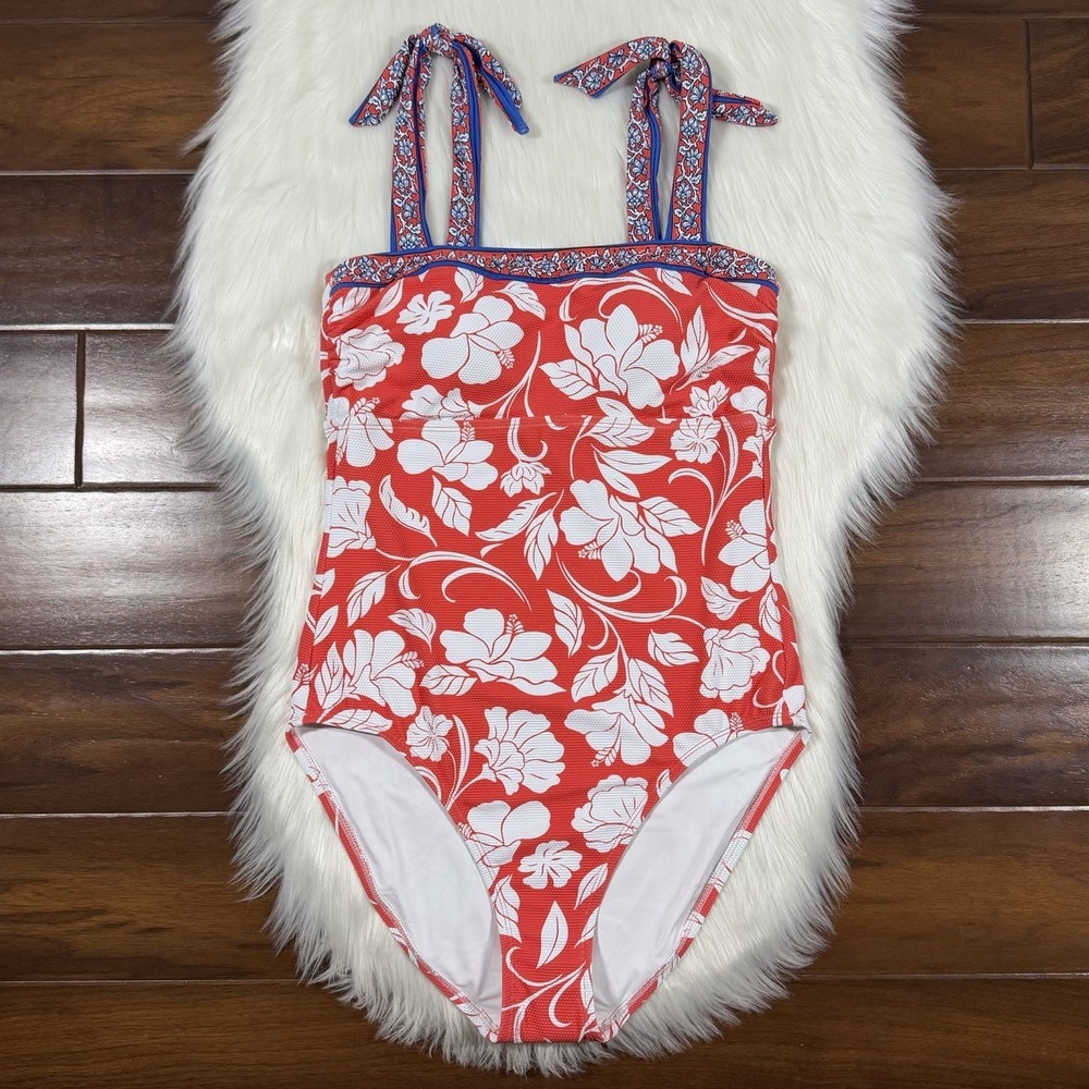 Tommy Bahama Women's Size 10 Coral Island Cays Fioro Bando One Piece Swimsuit